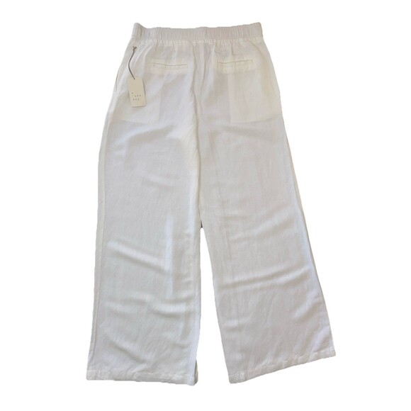 A New Day White Linen-Blend Wide-Leg Pants Women’s Size L NWT Coastal Minimalist - Picture 2 of 7